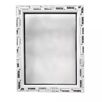 Пластиковое окно ПВХ Рехау Blitz 60 глухое 87x60 см (ВхШ) однокамерный стеклопакет белый (с двух сторон)