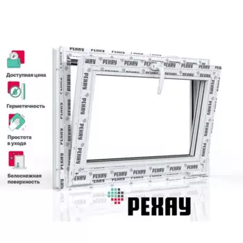Пластиковое окно ПВХ Рехау Blitz 60 одностворчатое 87x60 см (ВхШ) однокамерный стеклопакет белый (с двух сторон)