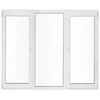 Пластиковое окно ПВХ Rehau двустворчатое 144/141.5x175 мм (ВхШ) двухкамерный белый (с двух сторон)
