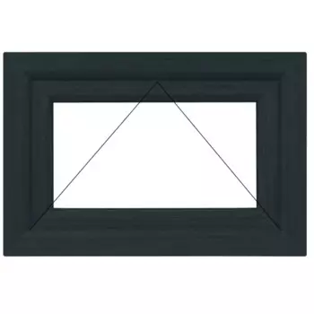 Пластиковое окно ПВХ Rehau фрамуга 500x700 мм (ВхШ) двухкамерный стеклопакет белый/антрацит