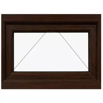 Пластиковое окно ПВХ Rehau фрамуга 500x700 мм (ВхШ) двухкамерный стеклопакет белый/темный дуб