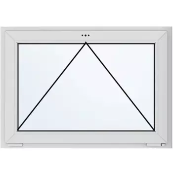 Пластиковое окно ПВХ Rehau фрамуга 500x700 мм (ВxШ) однокамерный стеклопакет цвет антрацит/белый