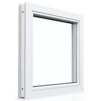 Пластиковое окно ПВХ Rehau глухое 430x400 мм (ВхШ) однокамерный стеклопакет белый (с двух сторон)