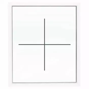 Пластиковое окно ПВХ Rehau глухое 600x500 мм (ВхШ) двухкамерный стеклопакет белый (с двух сторон)