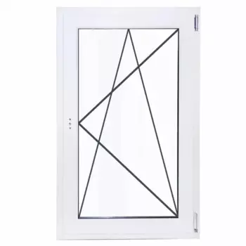 Пластиковое окно ПВХ Rehau одностворчатое 1160x800 мм (ВхШ) правое однокамерный стеклопакет белый (с двух сторон)