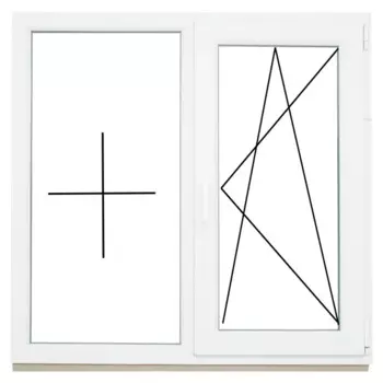 Пластиковое окно ПВХ Рехау одностворчатое 116x100 мм (ВxШ) однокамерный стеклопакет белый (с двух сторон)