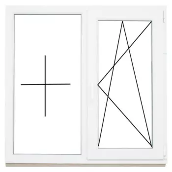 Пластиковое окно ПВХ Рехау одностворчатое 116x120 мм (ВxШ) однокамерный стеклопакет белый (с двух сторон)