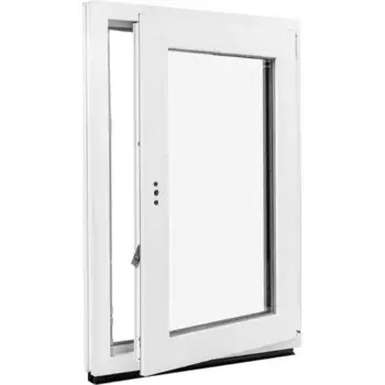 Пластиковое окно ПВХ Rehau одностворчатое 1200x800 мм (ВхШ) правое трехкамерный стеклопакет белый/антрацит