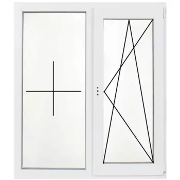 Пластиковое окно ПВХ Рехау одностворчатое 1380x1280 мм (ВхШ) двухкамерный стеклопакет белый (с двух сторон)