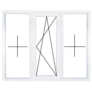 Пластиковое окно ПВХ Рехау одностворчатое 1380x2000 мм (ВхШ) двухкамерный стеклопакет белый (с двух сторон)