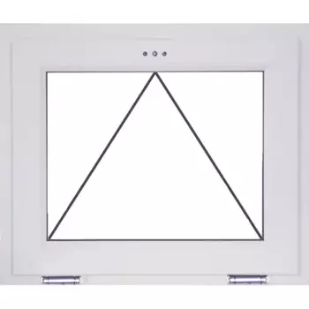 Пластиковое окно ПВХ Rehau одностворчатое 500x700 мм (ВхШ) фрамуга трехкамерный стеклопакет белый/антрацит