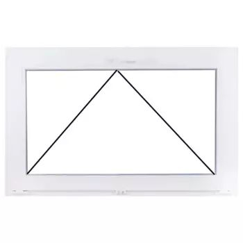 Пластиковое окно ПВХ Рехау одностворчатое 50x70 мм (ВxШ) однокамерный стеклопакет белый