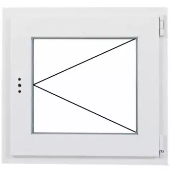 Пластиковое окно ПВХ Rehau одностворчатое 550x450 мм (ВхШ) двухкамерный стеклопакет белый (с двух сторон)