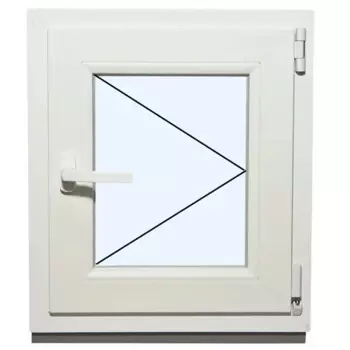 Пластиковое окно ПВХ Рехау одностворчатое 600x500 мм (ВxШ) однокамерный стеклопакет белый (с двух сторон)