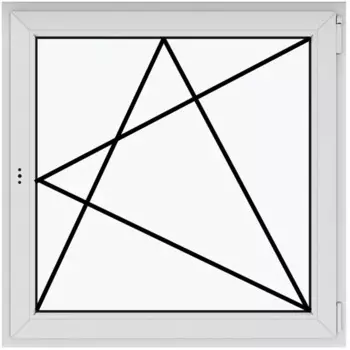 Пластиковое окно ПВХ Rehau одностворчатое 600x600 мм (ВxШ) однокамерный стеклопакет цвет антрацит/белый