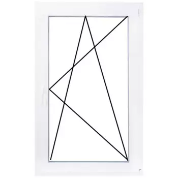 Пластиковое окно ПВХ Рехау одностворчатое 90x60 мм (ВxШ) однокамерный стеклопакет белый (с двух сторон)