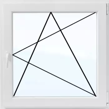 Пластиковое окно ПВХ Рехау одностворчатое 90x90 мм (ВxШ) однокамерный стеклопакет белый (с двух сторон)
