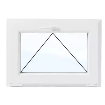Пластиковое окно ПВХ Veka фрамуга 500x700 мм (ВхШ) двухкамерный стеклопакет белый/серый
