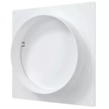 Пластина настенная с обратным клапаном для круглых воздуховодов Fonet D150 мм пластик