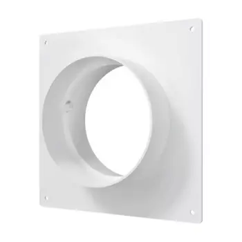 Пластина настенная с соединителем для круглых воздуховодов Fonet D100 мм пластик
