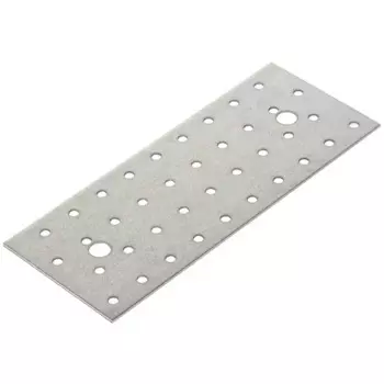 Пластина перфорированная 80x2x200 мм, оцинкованная сталь