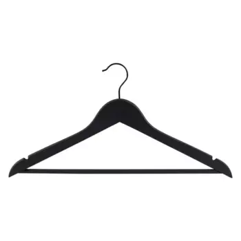 Плечики для одежды Konsensa 44.5 см с покрытием soft touch дерево цвет черный