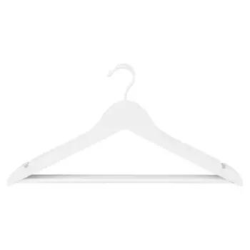 Плечики для одежды Konsensa 44.5 см с покрытием soft touch дерево цвет белый 4 шт.