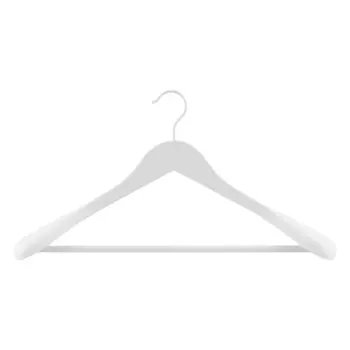 Плечики для одежды Konsensa 45 см с покрытием soft touch дерево цвет белый