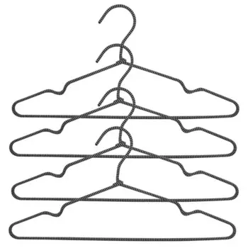 Плечики Spaceo 40 см металл цвет серый 4 шт