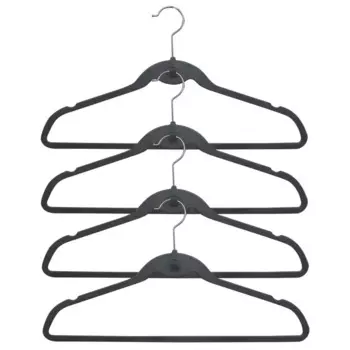 Плечики Spaceo 45 см пластик цвет чёрный 4 шт