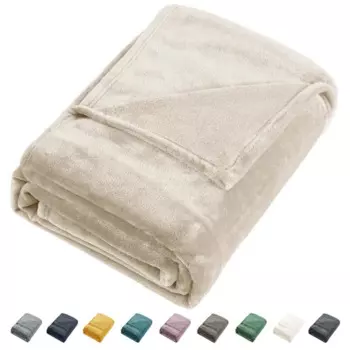 Плед Inspire Flandria 200x220 см микрофибра цвет бежевый Paper 1