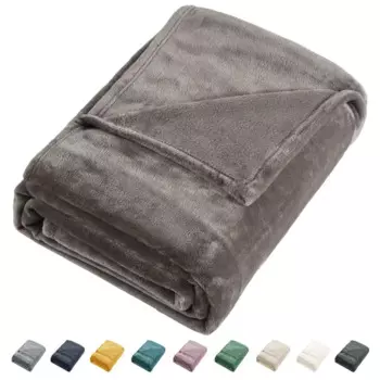 Плед Inspire Flandria 200x220 см микрофибра цвет серо-коричневый Fossil 3