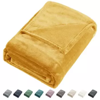 Плед Inspire Flandria 200x220 см микрофибра цвет желтый Jane 5