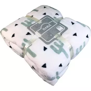 Плед «Кактус» 200x220 см микрофибра цвет мультиколор