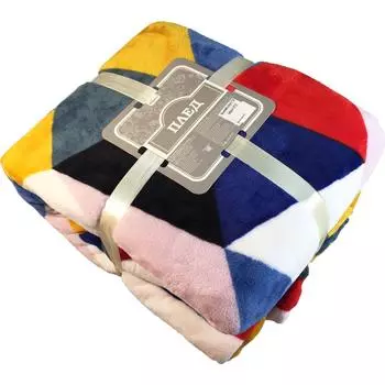 Плед «Калейдоскоп» 200x220 см микрофибра цвет мультиколор