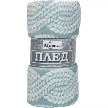 Плед «Лиана» 140х200 см микрофибра цвет голубой