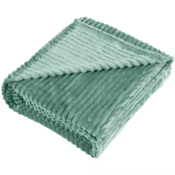 Плед Line 150x200 см велсофт цвет светло-зеленый Cactus 3