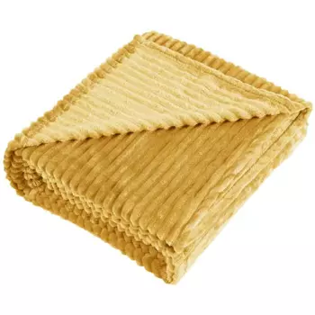 Плед Line 150x200 см велсофт цвет желтый Jane 5