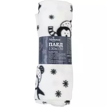 Плед "Пингвинята" 120x150 см фланель цвет мультиколор