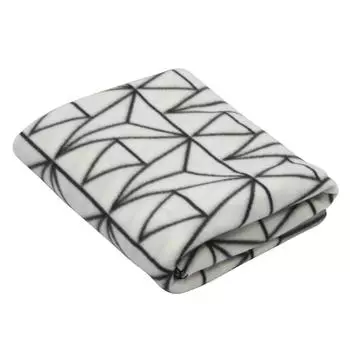 Плед «Vector», 130х170 см, флис, цвет белый