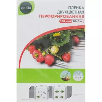 Плен п/э Geolia двухцв перф 100мкр 10x3м