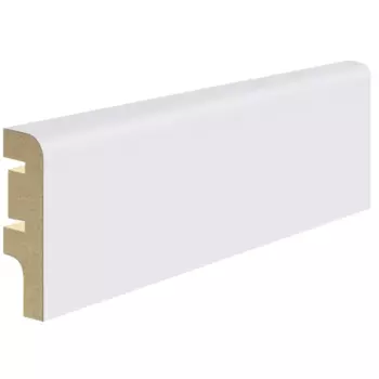 Плинтус Эмили/Сканди 2100x70x16 мм ПВХ ламинация цвет белый