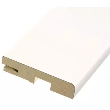 Плинтус напольный МДФ Дуб пломбир 70x16x2100 мм цвет белый