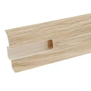 Плинтус напольный ПВХ «Дуб Сибирский» 6.2 см 2.5 м