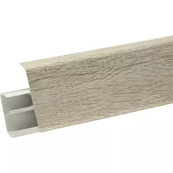 Плинтус напольный ПВХ Дуб Суматра 8 см 2.2 м