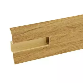 Плинтус напольный ПВХ «Дуб светлый» 6.2 см 2.5 м