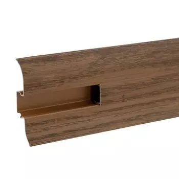 Плинтус напольный ПВХ «Орех миланский» 6.2 см 2.5 м