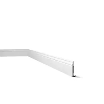 Плинтус настенно-потолочный полистирол ударопрочный Decoflair LM100-RU белый 200x100x13 мм