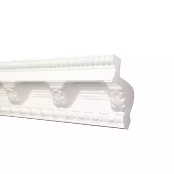 Плинтус потолочный C617/100 200х7 см цвет белый