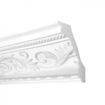 Плинтус потолочный C628/130 200х10 см цвет белый